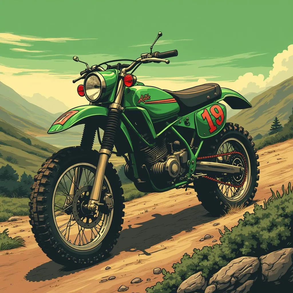 সবুজ অফ-রোড বাইক