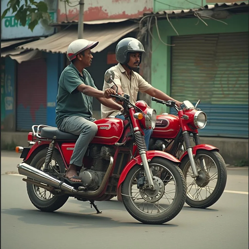 লাল স্পোর্টস বাইক